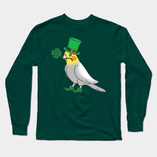 Saint Patrick's Day Leprechaun Cockatiel Long Sleeve T-Shirt